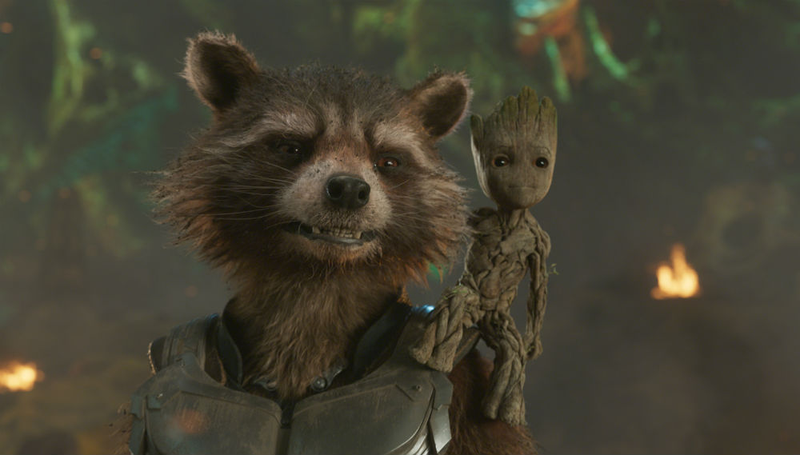 Rocket and Baby Groot.